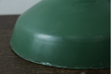 《引っ掛けシーリング式ペンダントライト加工費込み》　イギリスアンティーク　インダストリアル　深みのあるグリーンがおしゃれなペンダントライト　(R-086914)