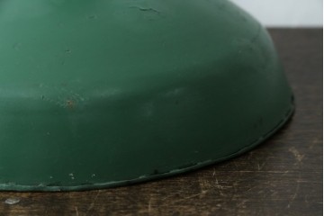 《引っ掛けシーリング式ペンダントライト加工費込み》　イギリスアンティーク　インダストリアル　深みのあるグリーンがおしゃれなペンダントライト　(R-086914)