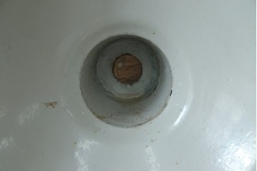 《引っ掛けシーリング式ペンダントライト加工費込み》　イギリスアンティーク　インダストリアル　深みのあるグリーンがおしゃれなペンダントライト　(R-086914)