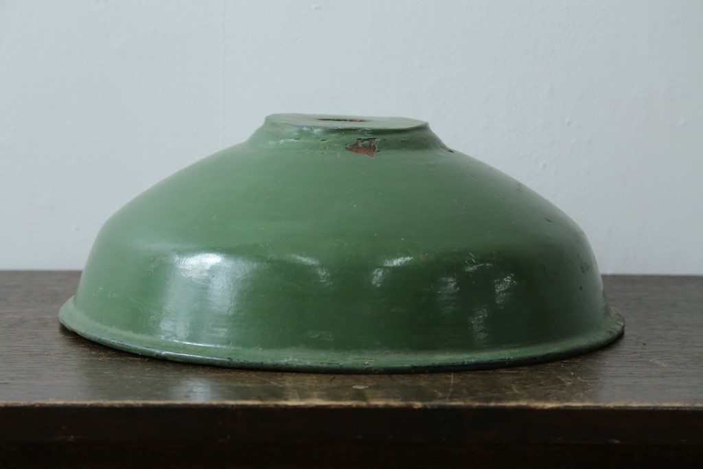 《引っ掛けシーリング式ペンダントライト加工費込み》　イギリスアンティーク　インダストリアル　アクセントカラーにおすすめなビビッドグリーンのペンダントライト　(R-086915)