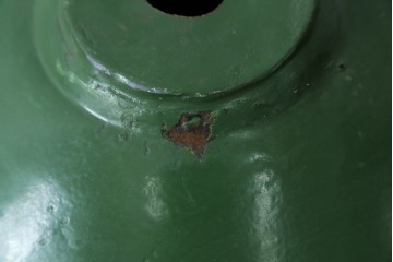 《引っ掛けシーリング式ペンダントライト加工費込み》　イギリスアンティーク　インダストリアル　アクセントカラーにおすすめなビビッドグリーンのペンダントライト　(R-086915)