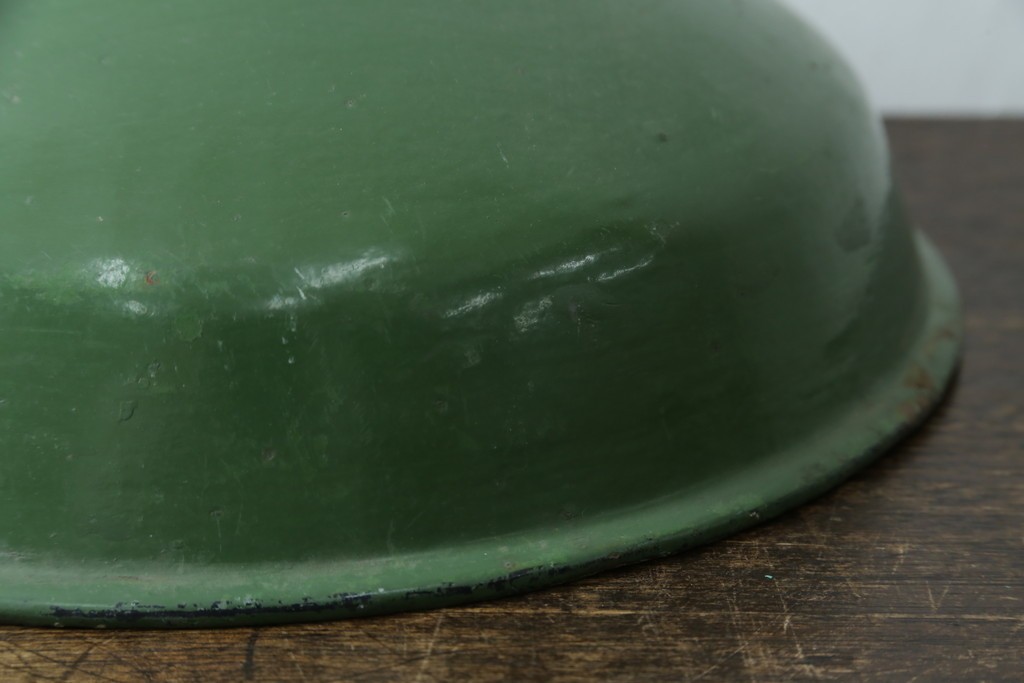 《引っ掛けシーリング式ペンダントライト加工費込み》　イギリスアンティーク　インダストリアル　アクセントカラーにおすすめなビビッドグリーンのペンダントライト　(R-086915)