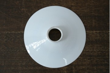 和製アンティーク　昭和初期　珍品　ひらひらと泳ぐ金魚の図が可愛らしい碍子付きのペンダントライト　(R-086916)
