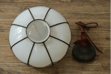 和製ヴィンテージ　真鍮飾りとタッセル付きのペンダントライト　(R-086922)