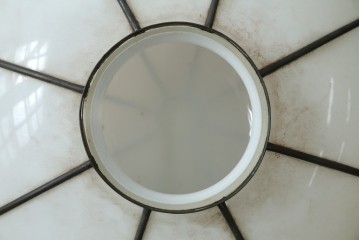 和製ヴィンテージ　真鍮飾りとタッセル付きのペンダントライト　(R-086922)