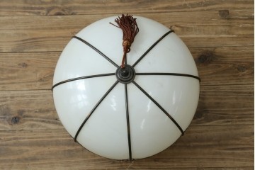 和製ヴィンテージ　真鍮飾りとタッセル付きのペンダントライト　(R-086922)