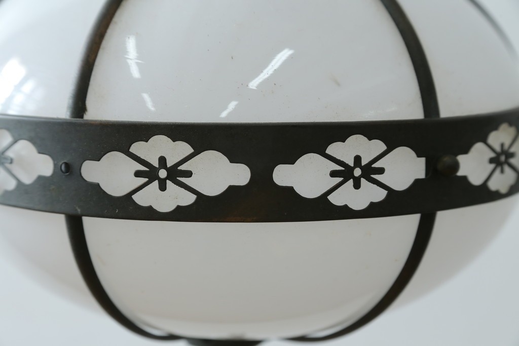 和製ヴィンテージ　真鍮飾りのペンダントライト　(R-086923)