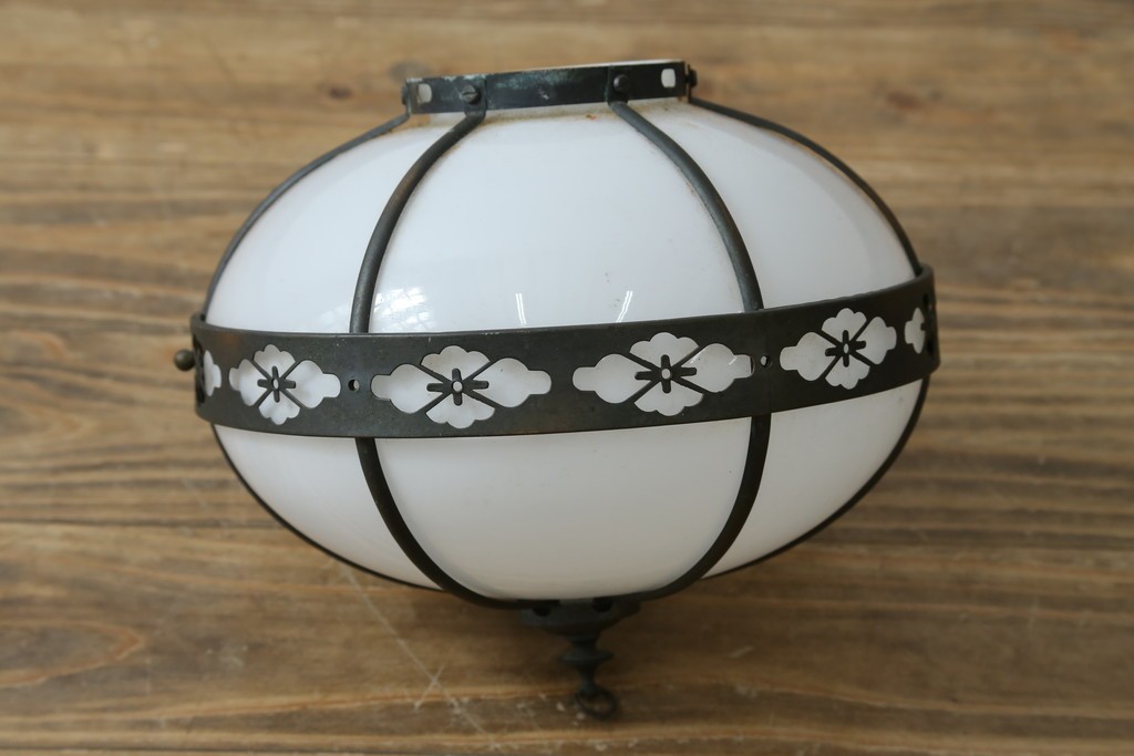 和製ヴィンテージ　真鍮飾りのペンダントライト　(R-086923)