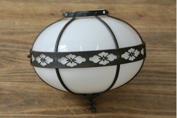 和製ヴィンテージ　真鍮飾りのペンダントライト　(R-086923)