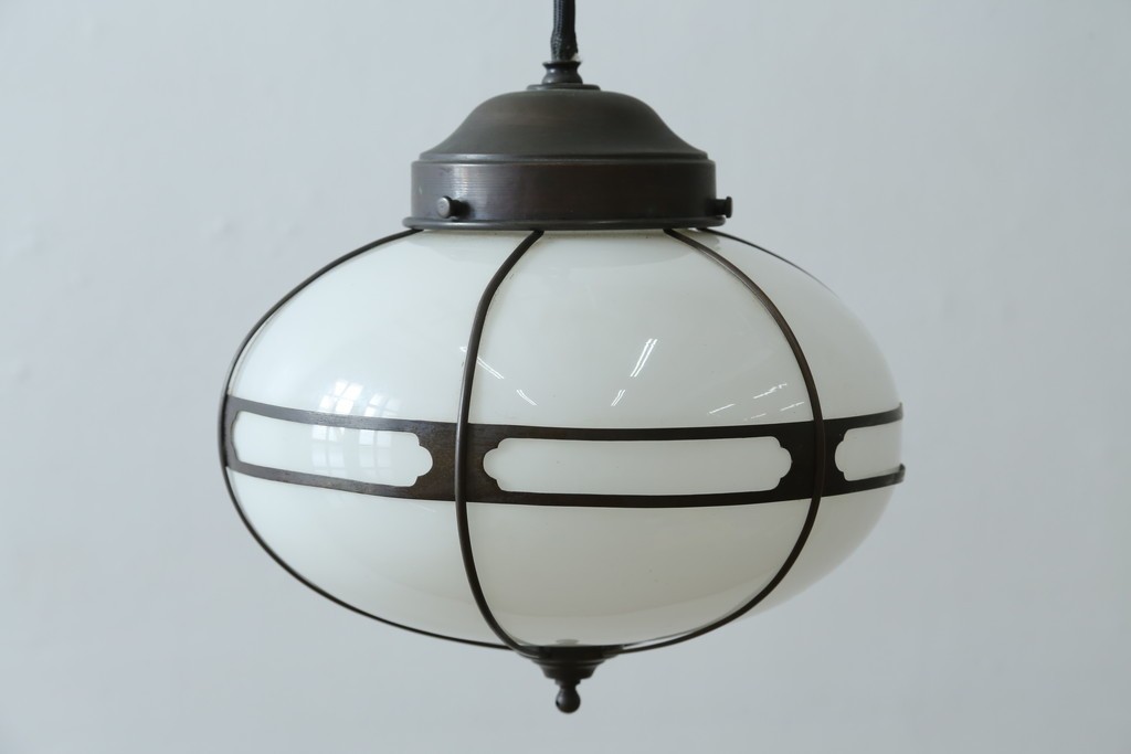 和製ヴィンテージ　丸みのあるフォルムのペンダントライト　(R-086924)