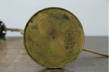 フランスアンティーク　高級品　L.PINET社　真鍮　オパールミルキーガラスシェードのデスクライト　(R-086925)