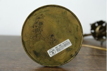 フランスアンティーク　高級品　L.PINET社　真鍮　オパールミルキーガラスシェードのデスクライト　(R-086925)