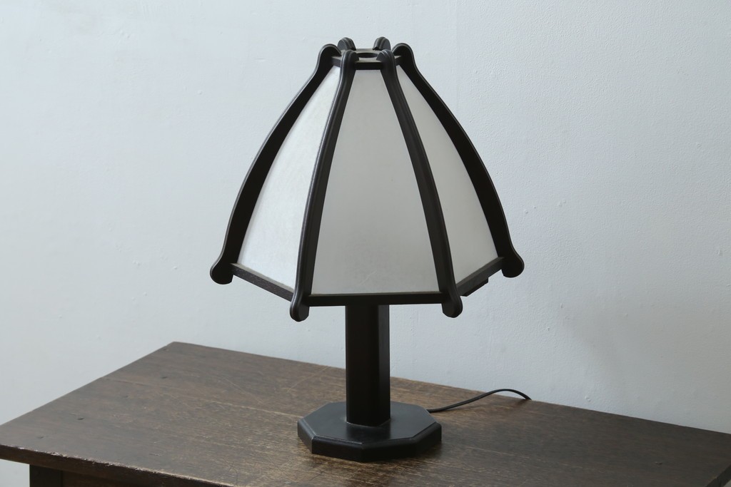 和製ヴィンテージ　漆畑工芸　和モダンデザインのデスクライト　(R-086926)