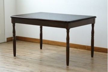 和製ヴィンテージ　国産　職人手作り家具　日常使いから来客時まで活躍するエクステンションテーブル　(R-086928)