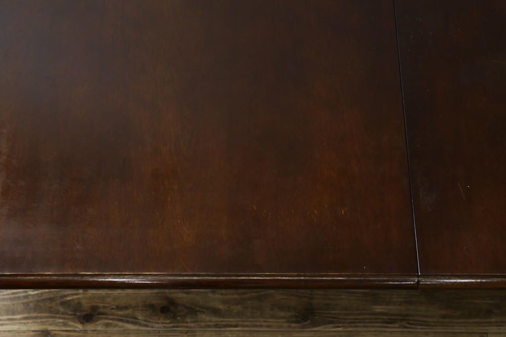 和製ヴィンテージ　国産　職人手作り家具　日常使いから来客時まで活躍するエクステンションテーブル　(R-086928)