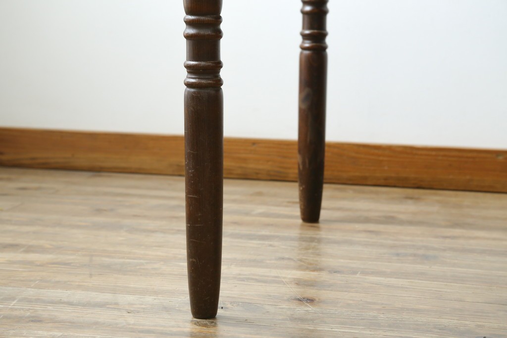 和製ヴィンテージ　国産　職人手作り家具　日常使いから来客時まで活躍するエクステンションテーブル　(R-086928)