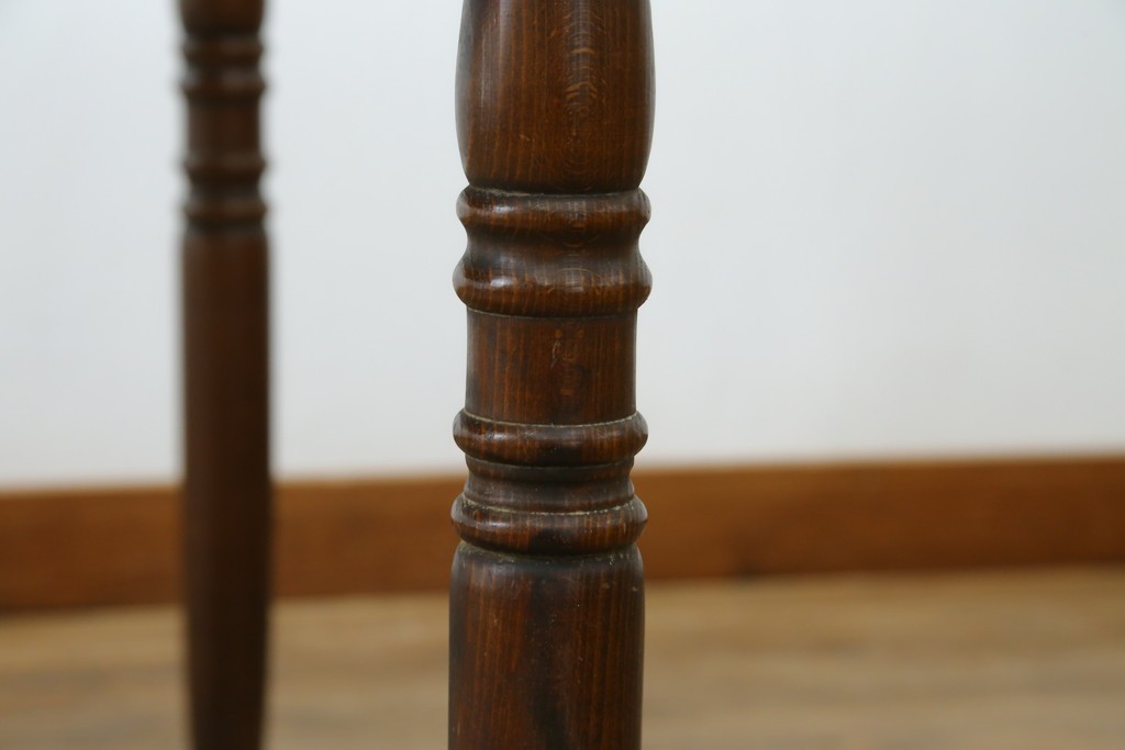 和製ヴィンテージ　国産　職人手作り家具　日常使いから来客時まで活躍するエクステンションテーブル　(R-086928)