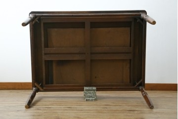 和製ヴィンテージ　国産　職人手作り家具　日常使いから来客時まで活躍するエクステンションテーブル　(R-086928)