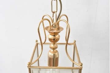 中古　イタリア　LUMI(ルミ社)　曲線的な装飾が美しいランタン型ペンダントライト　(R-086934)