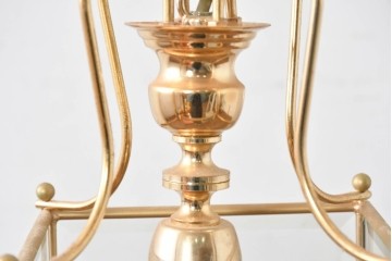 中古　イタリア　LUMI(ルミ社)　曲線的な装飾が美しいランタン型ペンダントライト　(R-086934)