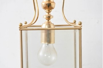 中古　イタリア　LUMI(ルミ社)　曲線的な装飾が美しいランタン型ペンダントライト　(R-086934)