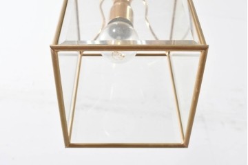 中古　イタリア　LUMI(ルミ社)　曲線的な装飾が美しいランタン型ペンダントライト　(R-086934)