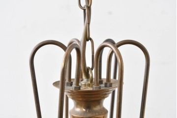 中古　イタリア　LUMI(ルミ社)　曲線的な装飾が美しい六角形のランタン型ペンダントライト　(R-086935)