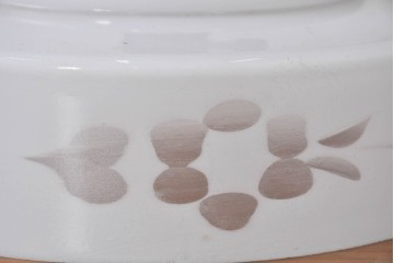 和製アンティーク　草花を象った切子模様入りのペンダントライト　(R-086941)