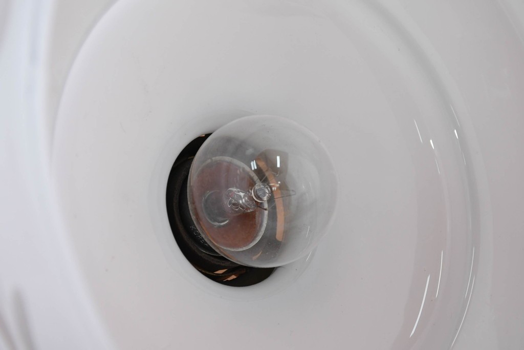 和製アンティーク　草花を象った切子模様入りのペンダントライト　(R-086941)