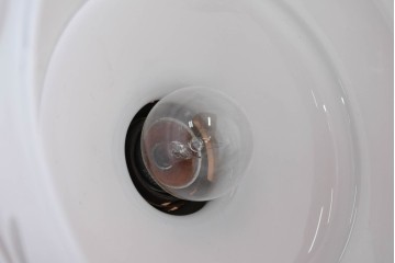 和製アンティーク　草花を象った切子模様入りのペンダントライト　(R-086941)