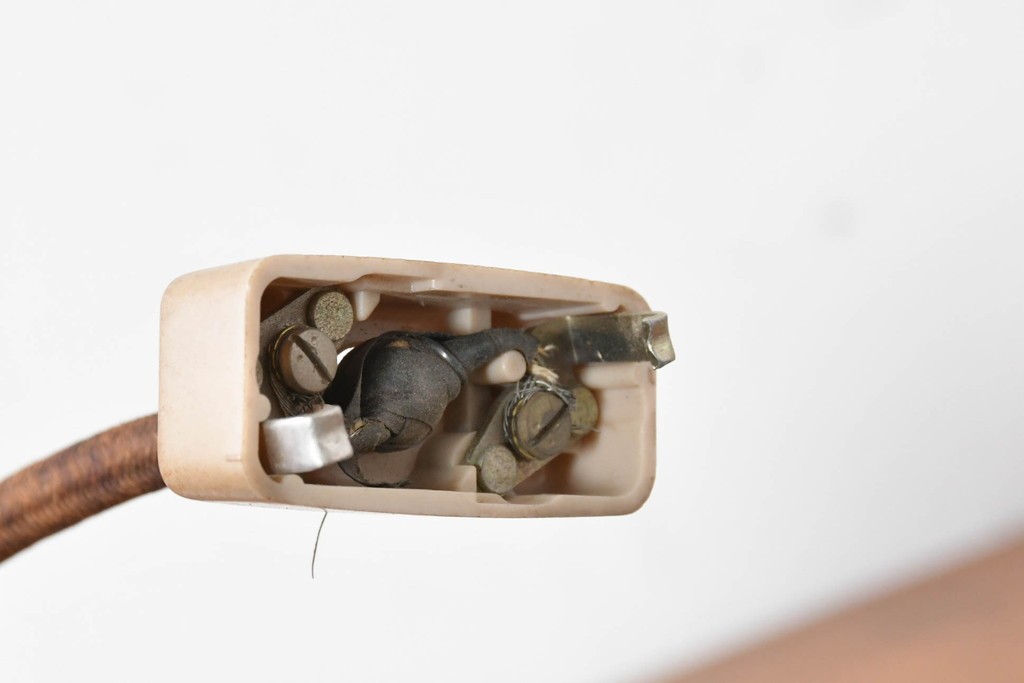 和製アンティーク　草花を象った切子模様入りのペンダントライト　(R-086941)