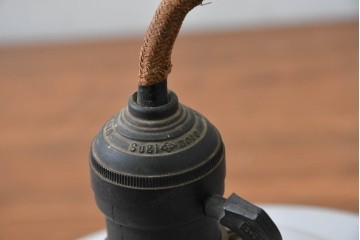 和製アンティーク　草花を象った切子模様入りのペンダントライト　(R-086941)