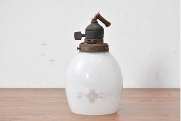 《引っ掛けシーリング式ペンダントライト加工費込み》　和製アンティーク　昭和初期　小花模様が愛らしいペンダントライト　(R-086943)