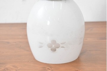 《引っ掛けシーリング式ペンダントライト加工費込み》　和製アンティーク　昭和初期　小花模様が愛らしいペンダントライト　(R-086943)