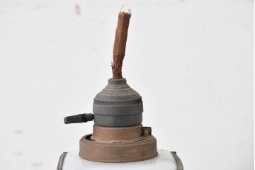 《引っ掛けシーリング式ペンダントライト加工費込み》　和製ヴィンテージ　六ツ目編みのセルロイド装飾が印象的な角型ペンダントライト　(R-086944)