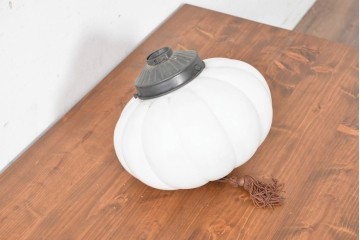 《引っ掛けシーリング式ペンダントライト加工費込み》　和製アンティーク　大正ロマン　タッセル付きのぼんぼり型ペンダントライト　(R-086948)