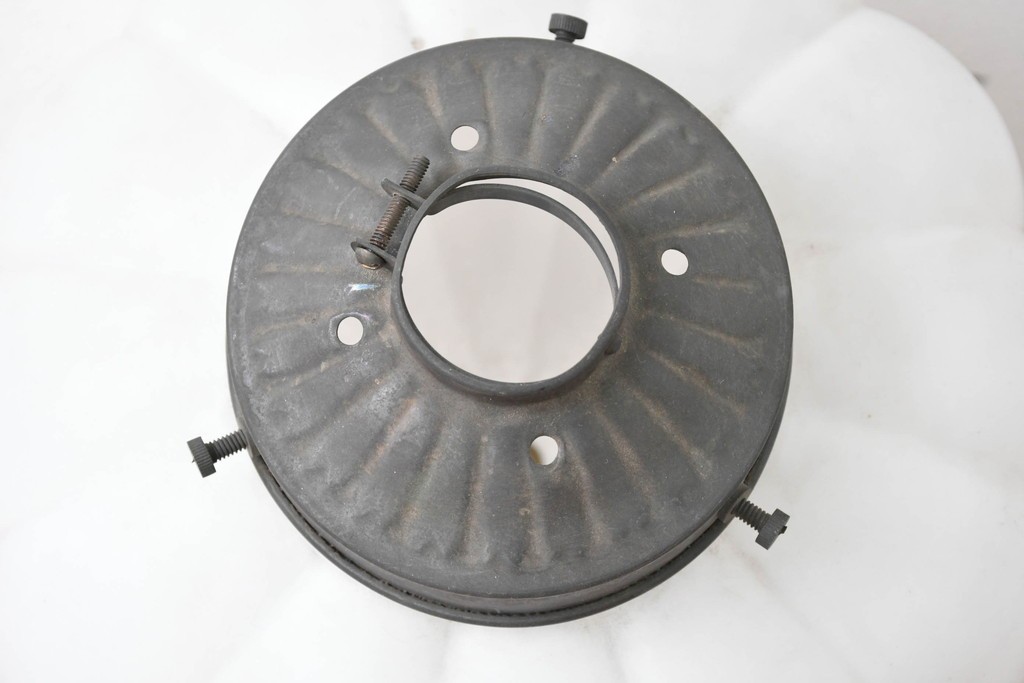 《引っ掛けシーリング式ペンダントライト加工費込み》　和製アンティーク　大正ロマン　タッセル付きのぼんぼり型ペンダントライト　(R-086948)