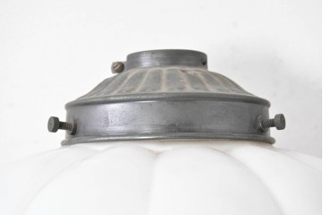 《引っ掛けシーリング式ペンダントライト加工費込み》　和製アンティーク　大正ロマン　タッセル付きのぼんぼり型ペンダントライト　(R-086948)