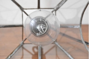 ヴィンテージ　職人手作り品　クリアなステンドグラスのペンダントライト　(R-086950)