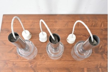 和製ヴィンテージ　レトロな水玉模様のペンダントライト3点セット　(R-086951)