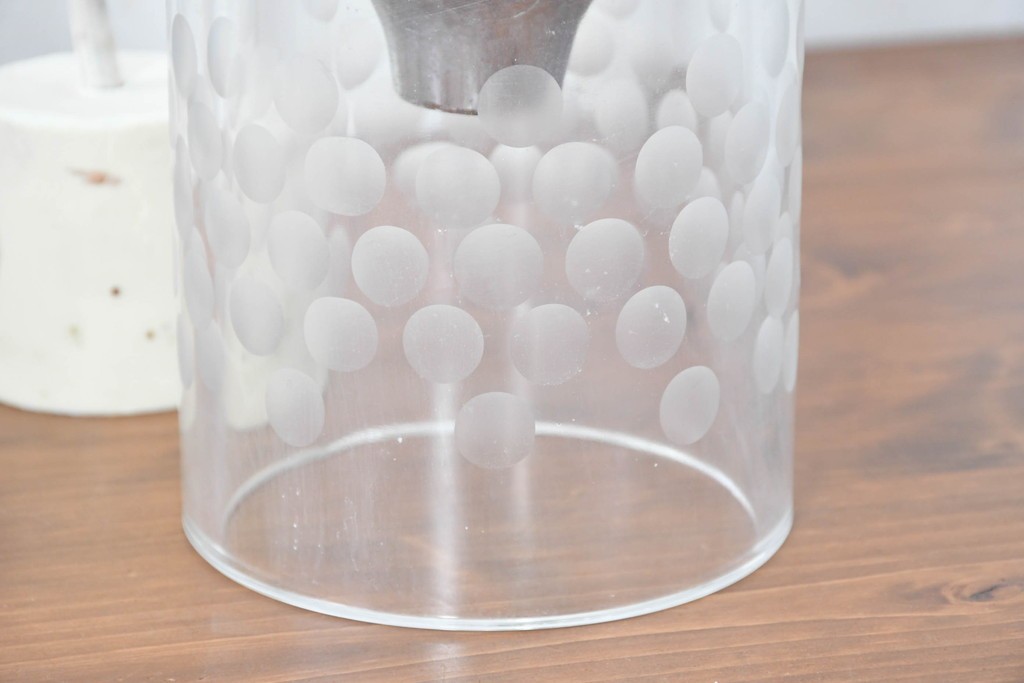 和製ヴィンテージ　レトロな水玉模様のペンダントライト3点セット　(R-086951)