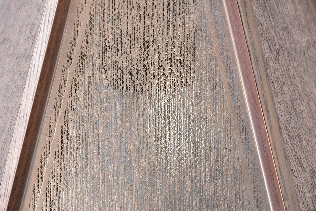 和製ヴィンテージ　山田照明　透かし金属板と木枠が調和するペンダントライト　(R-086953)