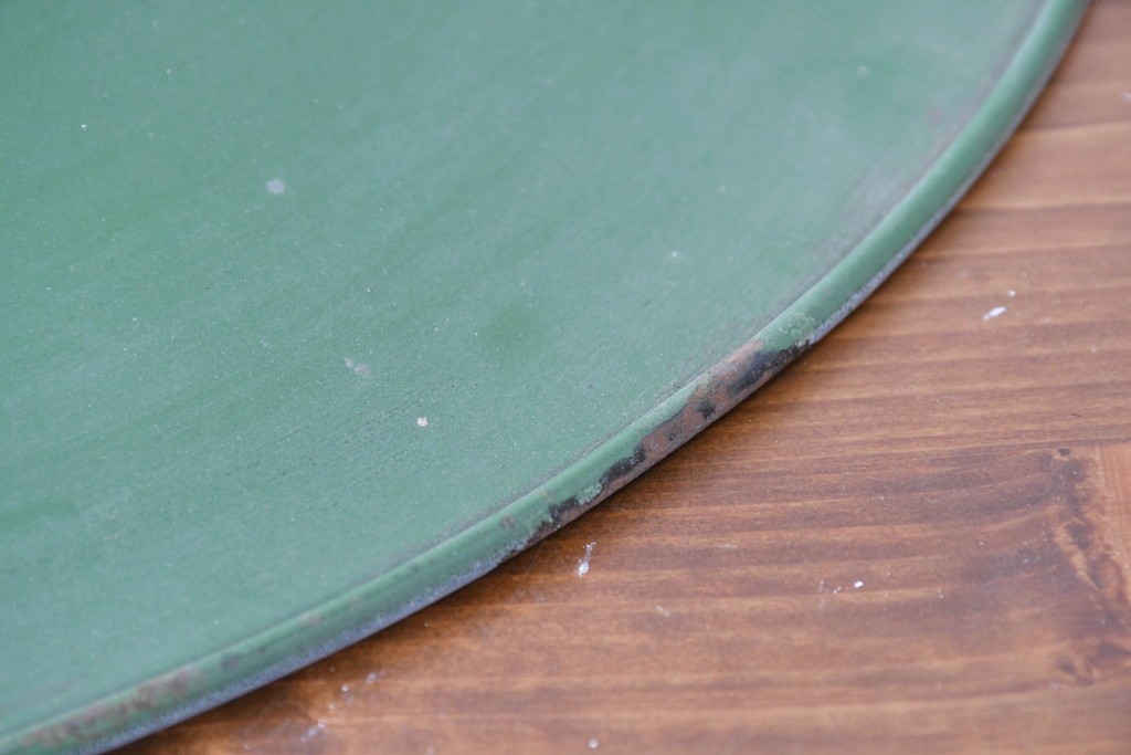 《引っ掛けシーリング式ペンダントライト加工費込み》　フランスアンティーク　大型サイズ　レトロなホーロー製シェードのペンダントライト　(R-086954)