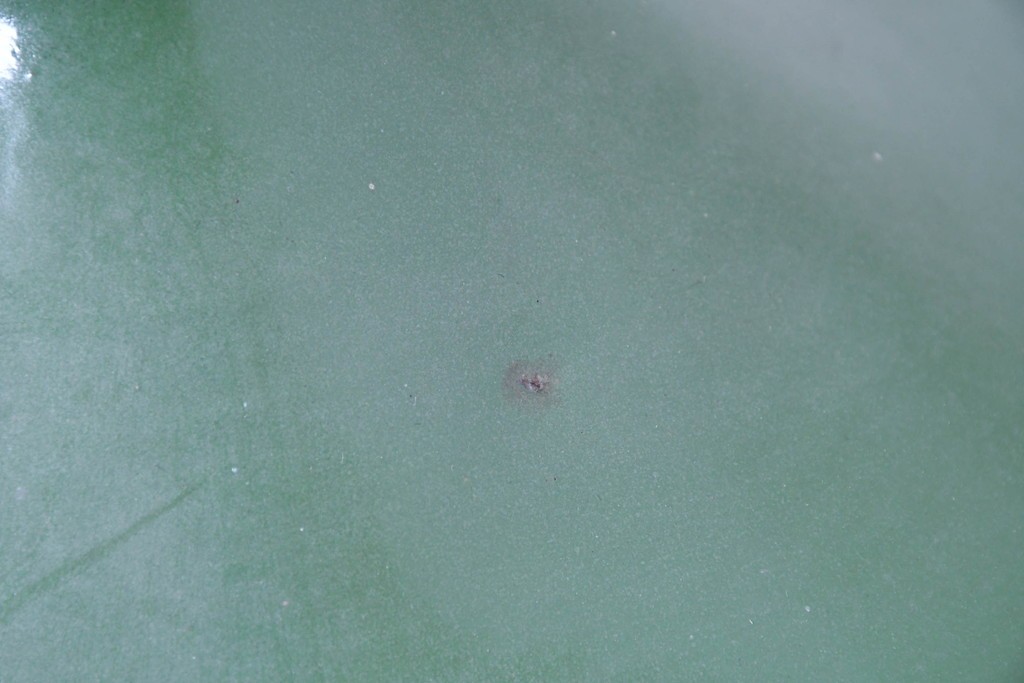 《引っ掛けシーリング式ペンダントライト加工費込み》　フランスアンティーク　大型サイズ　レトロなホーロー製シェードのペンダントライト　(R-086954)