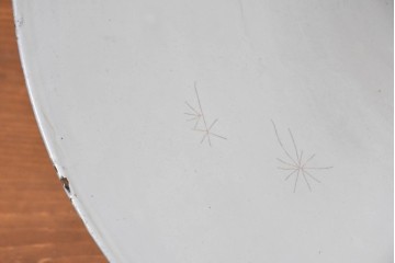 《引っ掛けシーリング式ペンダントライト加工費込み》　フランスアンティーク　大型サイズ　レトロなホーロー製シェードのペンダントライト　(R-086954)