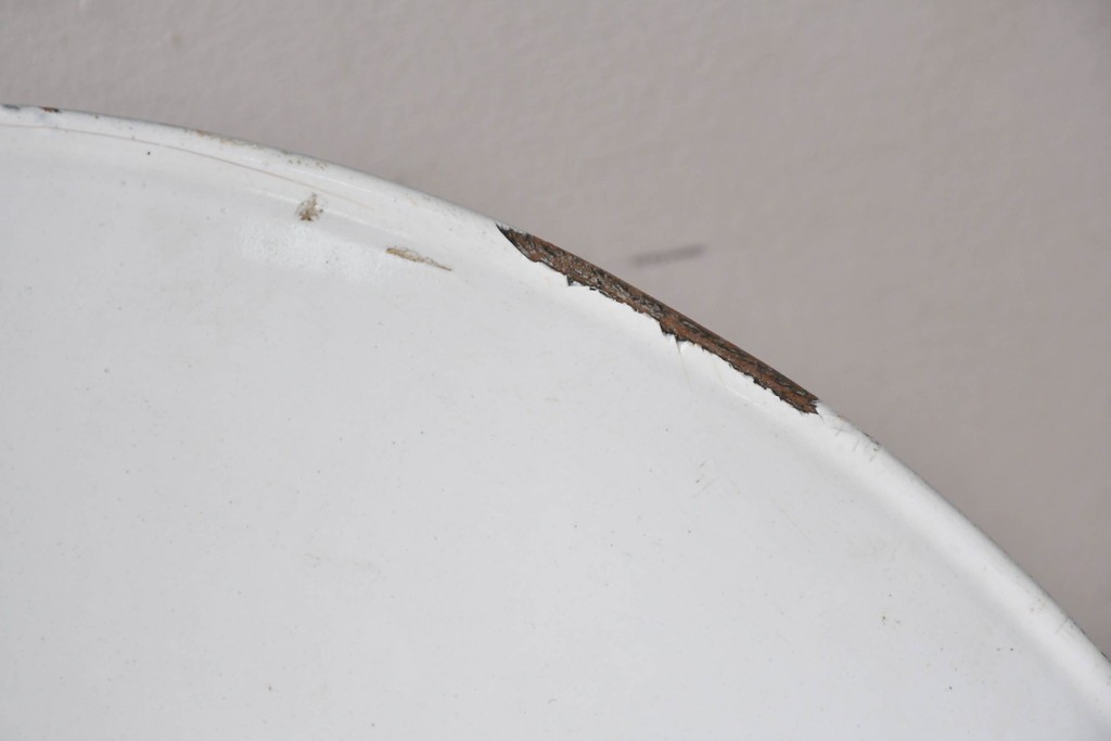 《引っ掛けシーリング式ペンダントライト加工費込み》　フランスアンティーク　大型サイズ　レトロなホーロー製シェードのペンダントライト　(R-086954)