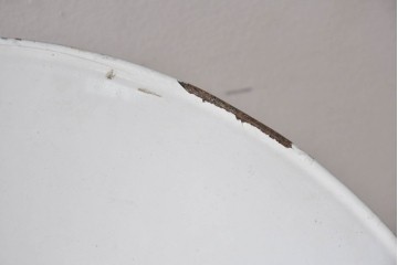 《引っ掛けシーリング式ペンダントライト加工費込み》　フランスアンティーク　大型サイズ　レトロなホーロー製シェードのペンダントライト　(R-086954)