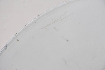 《引っ掛けシーリング式ペンダントライト加工費込み》　フランスアンティーク　大型サイズ　レトロなホーロー製シェードのペンダントライト　(R-086954)