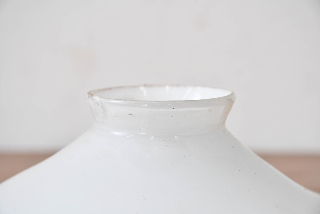 《引っ掛けシーリング式ペンダントライト加工費込み》　和製アンティーク　明るいグリーンのフリルが可愛らしいペンダントライト　(R-086956)