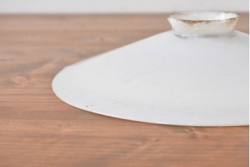 《引っ掛けシーリング式ペンダントライト加工費込み》　ヨーロッパヴィンテージ　シンプルな平笠ペンダントライト2個セット　(R-086958)